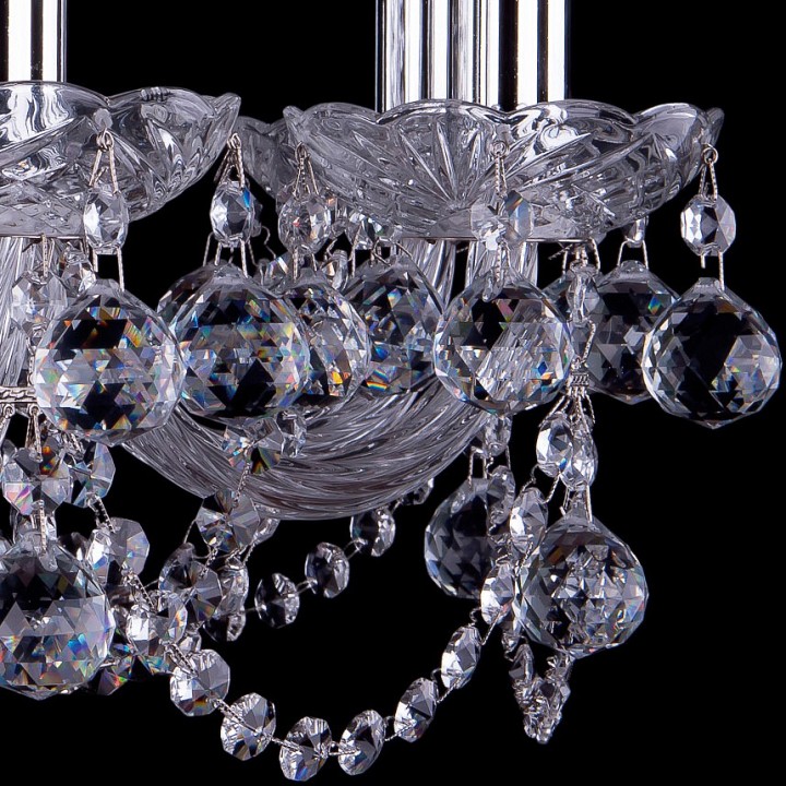 Подвесная люстра bohemia ivele crystal 1402 1402/8/195/ni/balls
