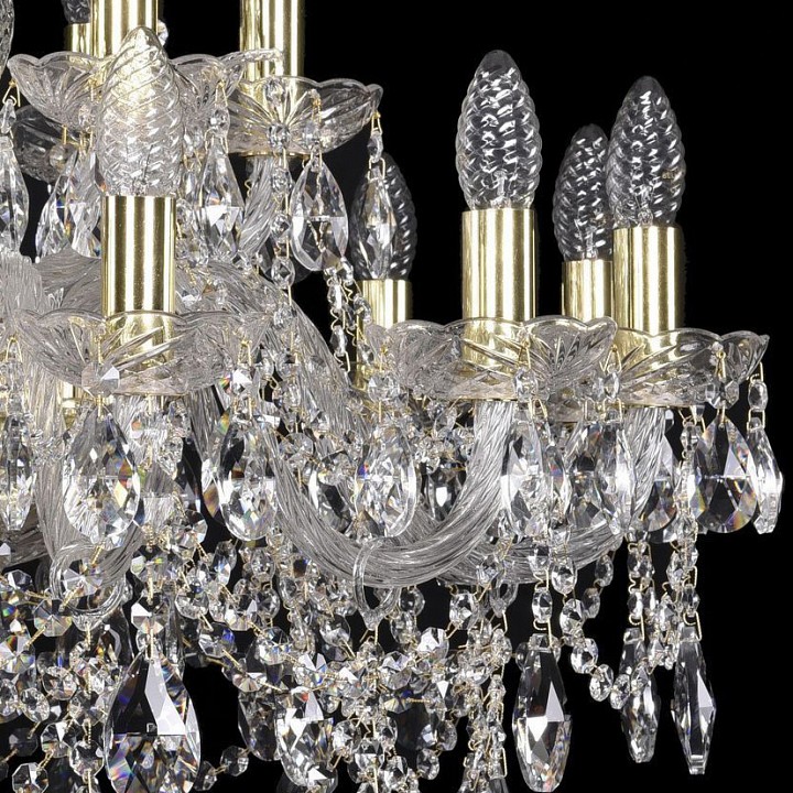 Подвесная люстра bohemia ivele crystal 1411 1411/12+6/240/g