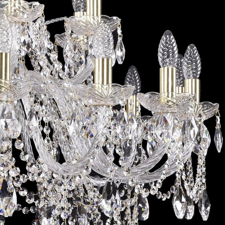 Подвесная люстра bohemia ivele crystal 1411 1411/16+8/360/g