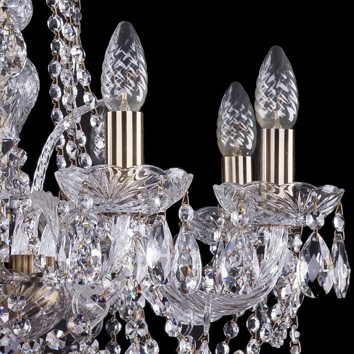 Подвесная люстра bohemia ivele crystal 1411 1411/8/195/pa