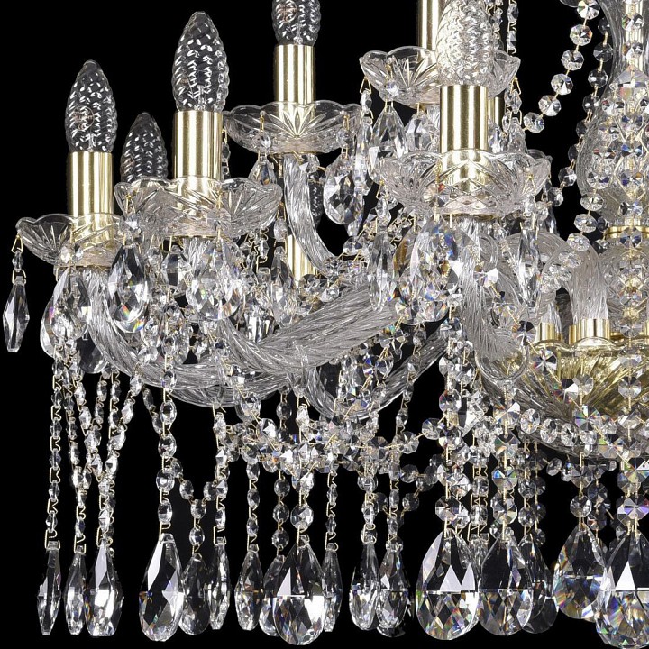 Подвесная люстра bohemia ivele crystal 1413 1413/12+6/300/g