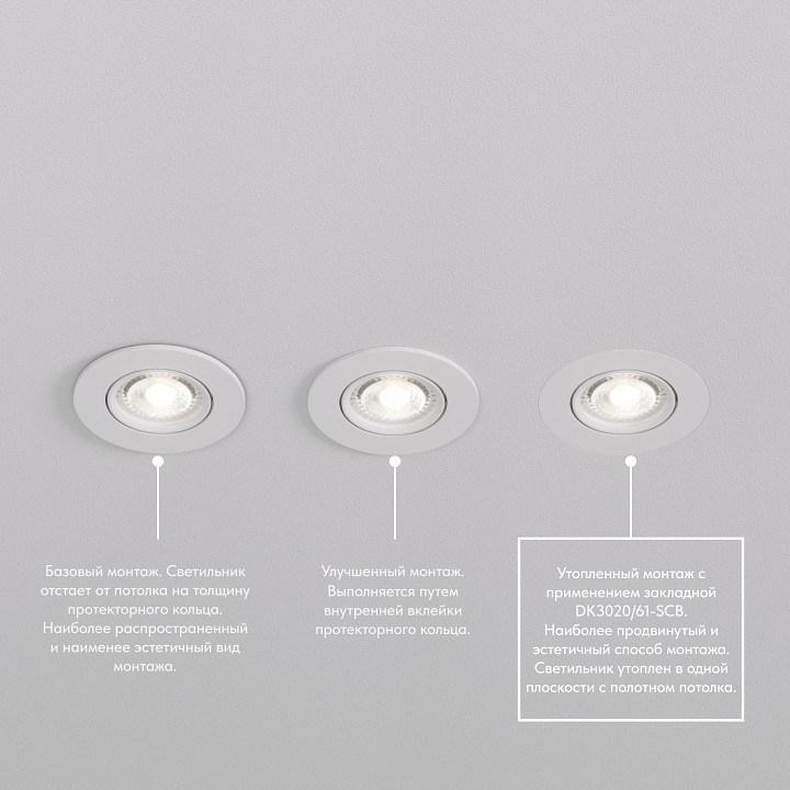 Встраиваемый светильник denkirs dk3020 dk3020-wh