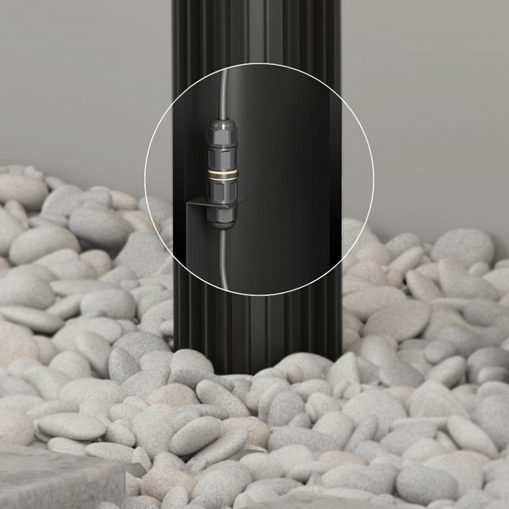 Наземный низкий светильник denkirs farsun dk9725-bk