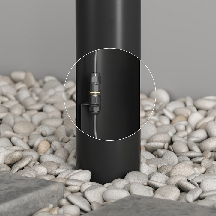 Наземный низкий светильник denkirs nord dk9743-bk