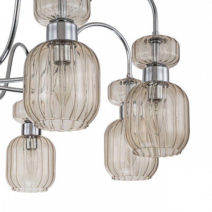 Люстра на штанге escada gloss 1141/8pl chrome/beige