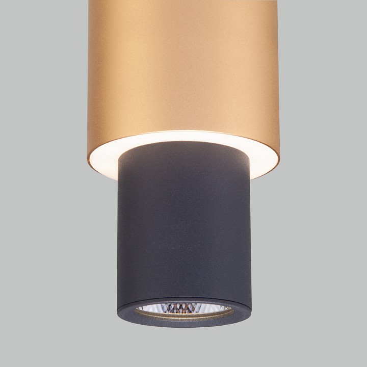 Подвесной светильник eurosvet bento 50204/1 led черный/матовое золото