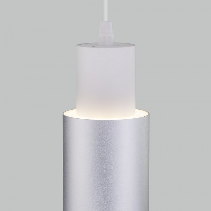 Подвесной светильник eurosvet bento 50204/1 led белый/матовое серебро