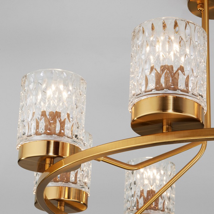 Люстра на штанге eurosvet calle 60127/6 латунь