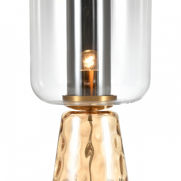 Настольная лампа декоративная indigo strego 11045/1t amber