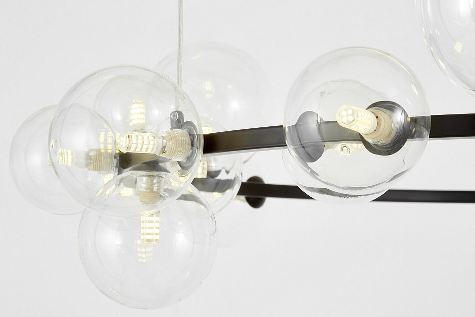 Подвесная люстра lumina deco merido ldp 7033-24 bk+cl