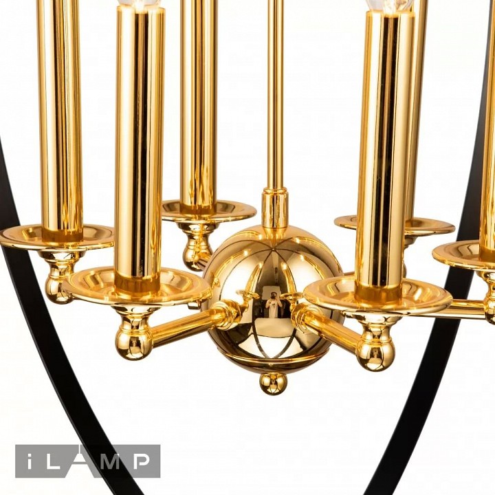 Подвесная люстра ilamp element 9977-800 gl+bk