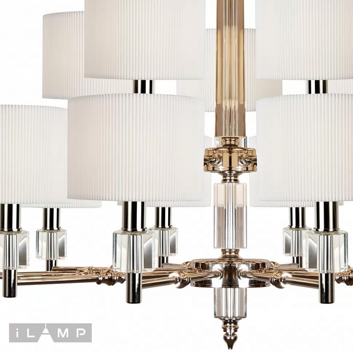 Подвесная люстра ilamp alexa p2404-10+5 nickel