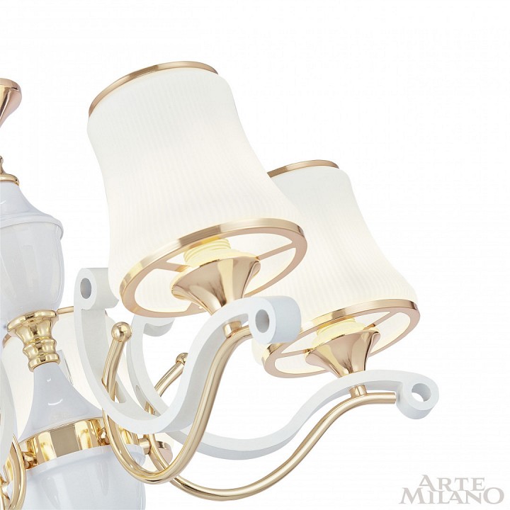 Подвесная люстра arte milano florentia-3987 303987/5 wh/gd