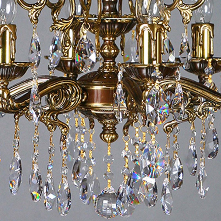 Подвесная люстра ambiente by brizzi leon 2128/6 pb tear drop