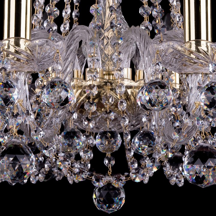 Подвесная люстра bohemia ivele crystal 1402 1402/10/240/g/balls