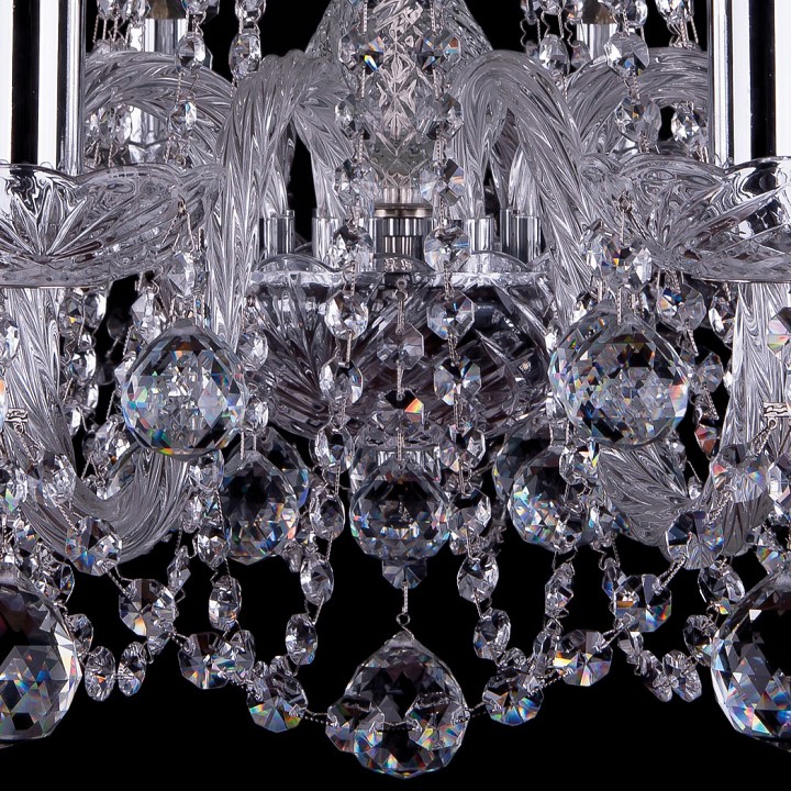 Подвесная люстра bohemia ivele crystal 1402 1402/10/240/ni/balls