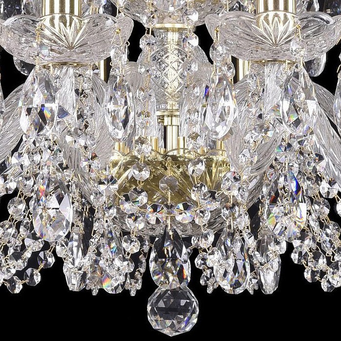 Подвесная люстра bohemia ivele crystal 1402 1402/10+5/195/2d/g