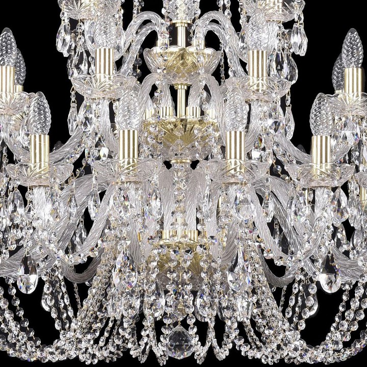 Подвесная люстра bohemia ivele crystal 1402 1402/16+8+4/300/h-123/3d/g