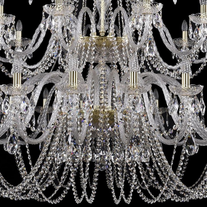 Подвесная люстра bohemia ivele crystal 1402 1402/20+10+5/530/xl-206/3d/g