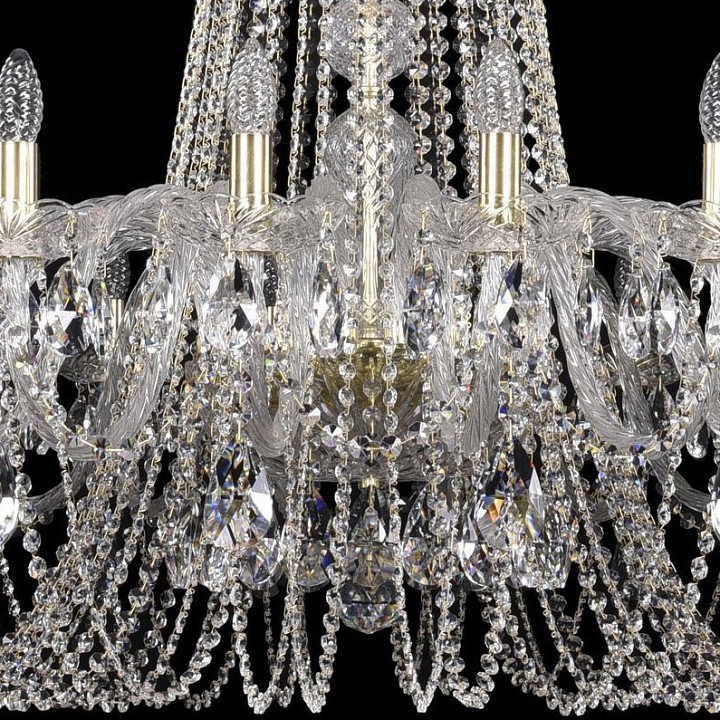 Подвесная люстра bohemia ivele crystal 1402 1402/20/400/xl-140/g