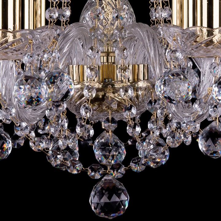 Подвесная люстра bohemia ivele crystal 1402 1402/6/160/g/balls