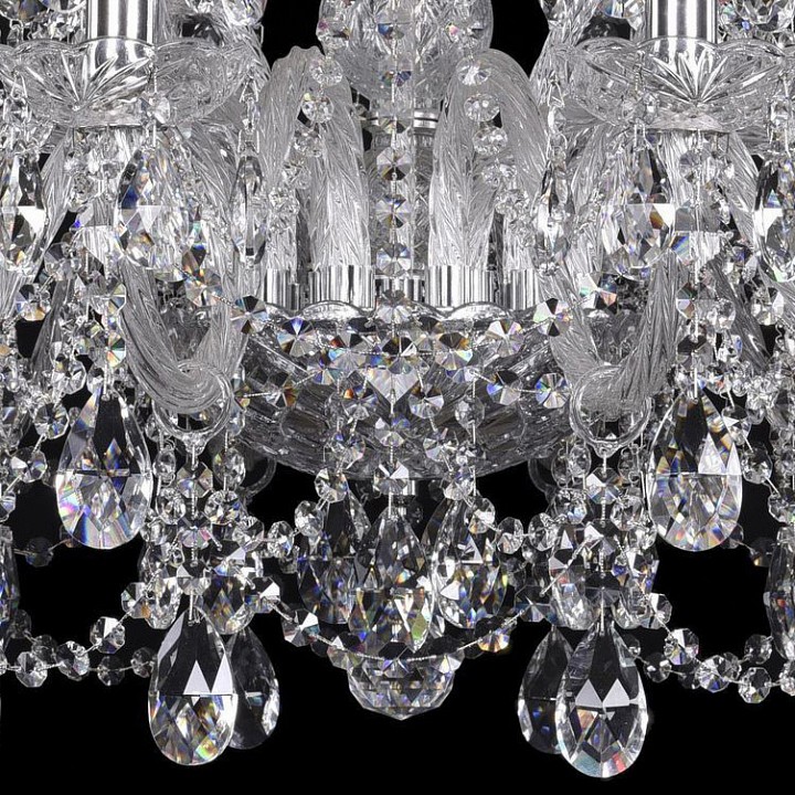 Подвесная люстра bohemia ivele crystal 1411 1411/12+6/300/ni