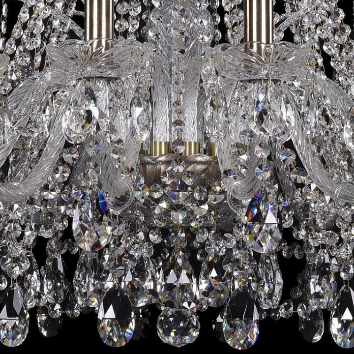 Подвесная люстра bohemia ivele crystal 1411 1411/16/300/h-90/pa