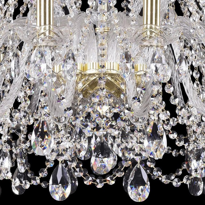 Подвесная люстра bohemia ivele crystal 1411 1411/16+8/360/g