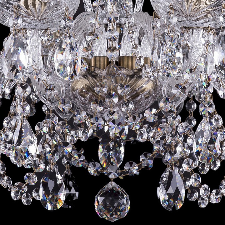 Подвесная люстра bohemia ivele crystal 1411 1411/8/195/pa