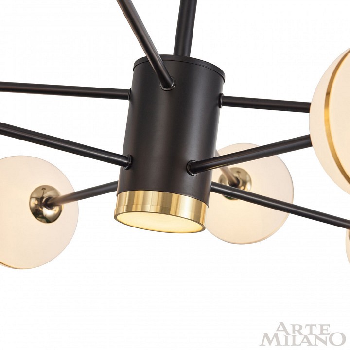 Люстра на штанге arte milano ferrara-72069 272069/8 bk
