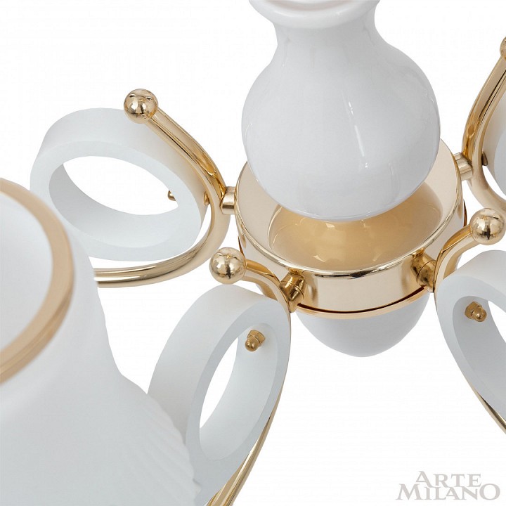 Подвесная люстра arte milano florentia-1097 301097/5 wh/gd