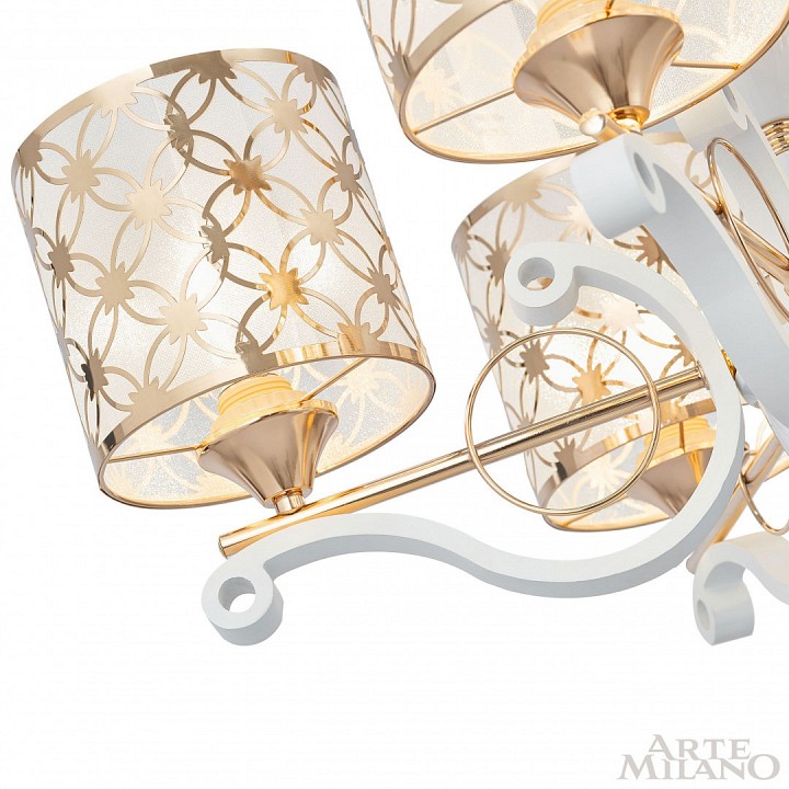 Подвесная люстра arte milano florentia-3097 303097/8 wh/gd