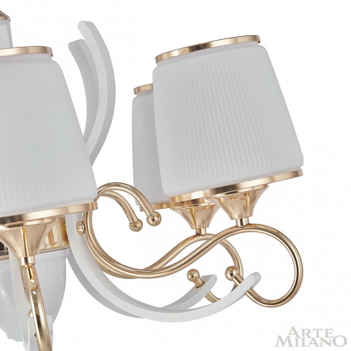 Подвесная люстра arte milano florentia-3857 303857/8 wh/gd