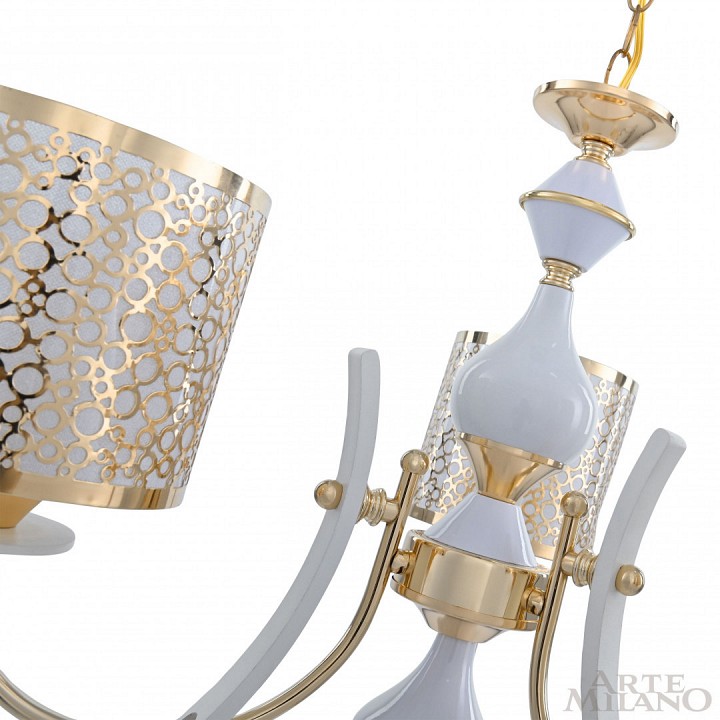 Подвесная люстра arte milano florentia-6067 306067/3 wh/gd
