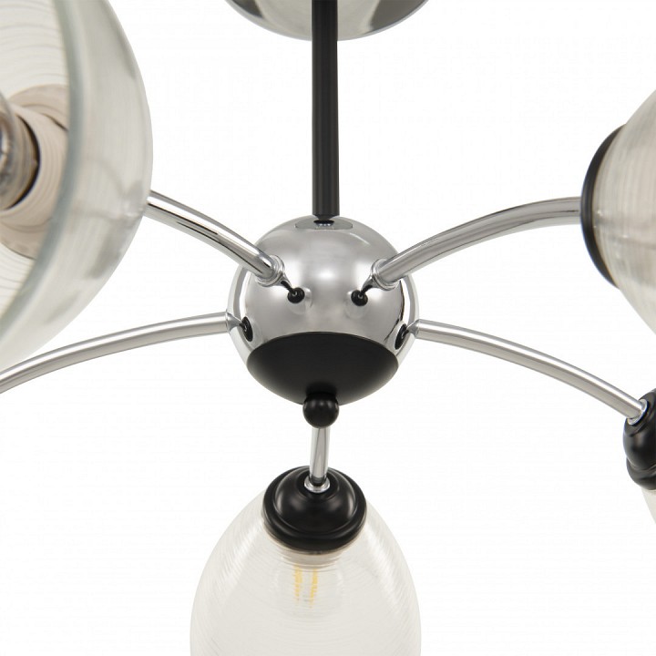 Люстра на штанге arte milano napoli-329007 329007/5 cr.bk