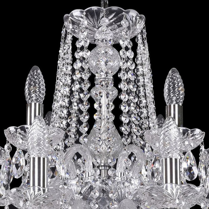 Подвесная люстра bohemia ivele crystal 1402 1402/12+6/300/2d/ni
