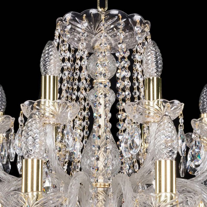 Подвесная люстра bohemia ivele crystal 1402 1402/16+8/360/g