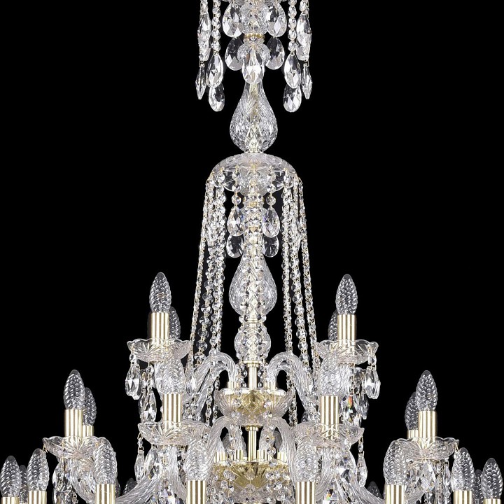 Подвесная люстра bohemia ivele crystal 1402 1402/16+8+4/300/xl-123/3d/g