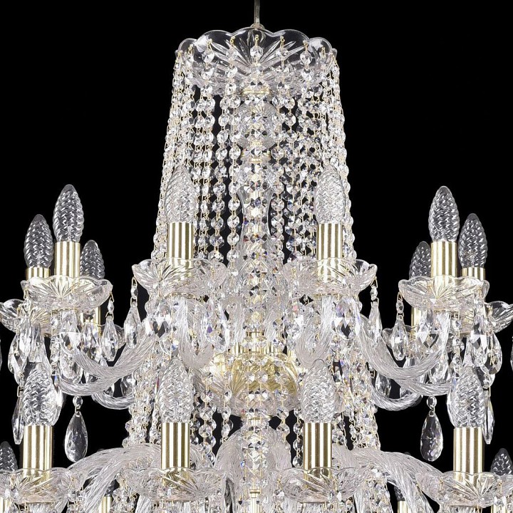 Подвесная люстра bohemia ivele crystal 1402 1402/20+10/360/2d/g