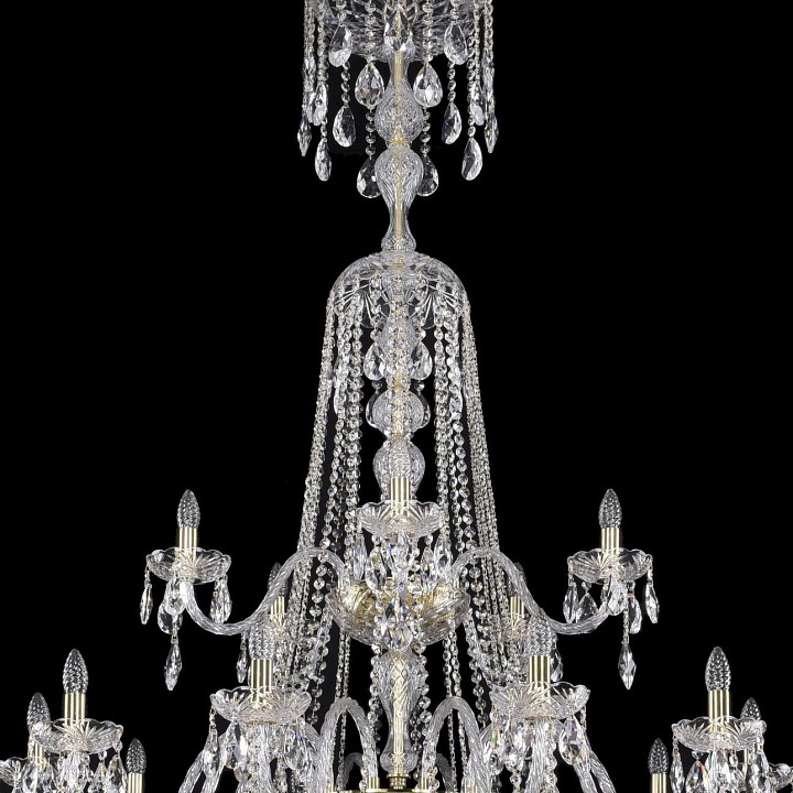 Подвесная люстра bohemia ivele crystal 1402 1402/20+10+5/530/xl-206/3d/g