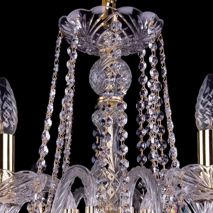 Подвесная люстра bohemia ivele crystal 1402 1402/8/240/g