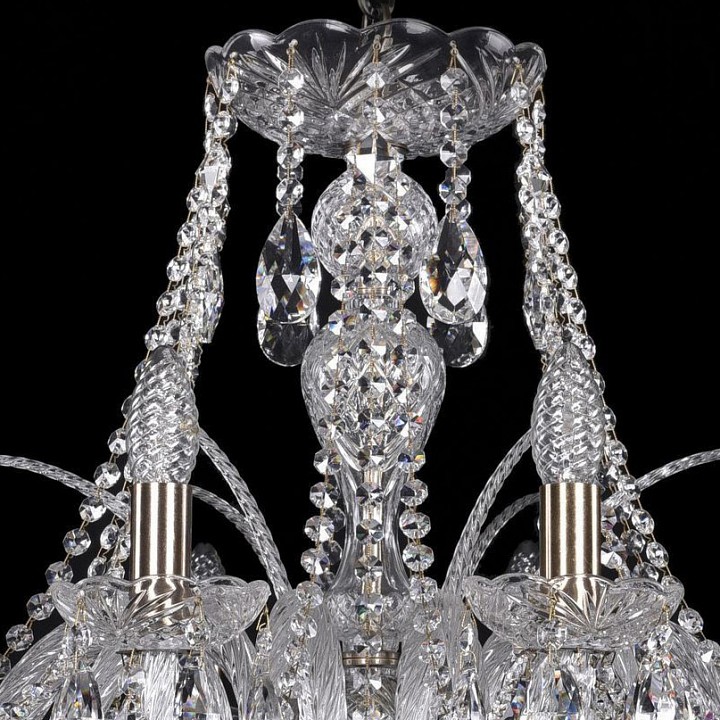 Подвесная люстра bohemia ivele crystal 1411 1411/12/300/pa