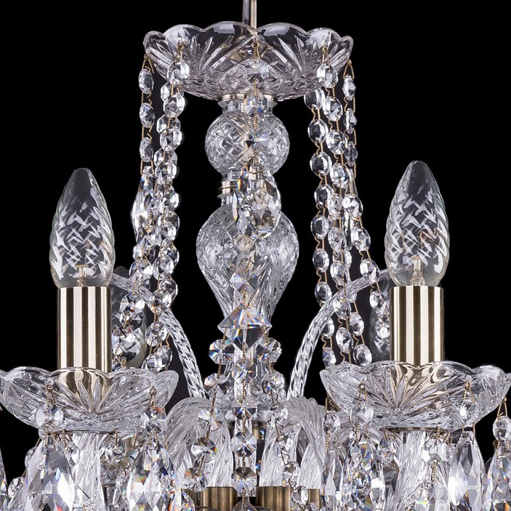 Подвесная люстра bohemia ivele crystal 1411 1411/8/195/pa