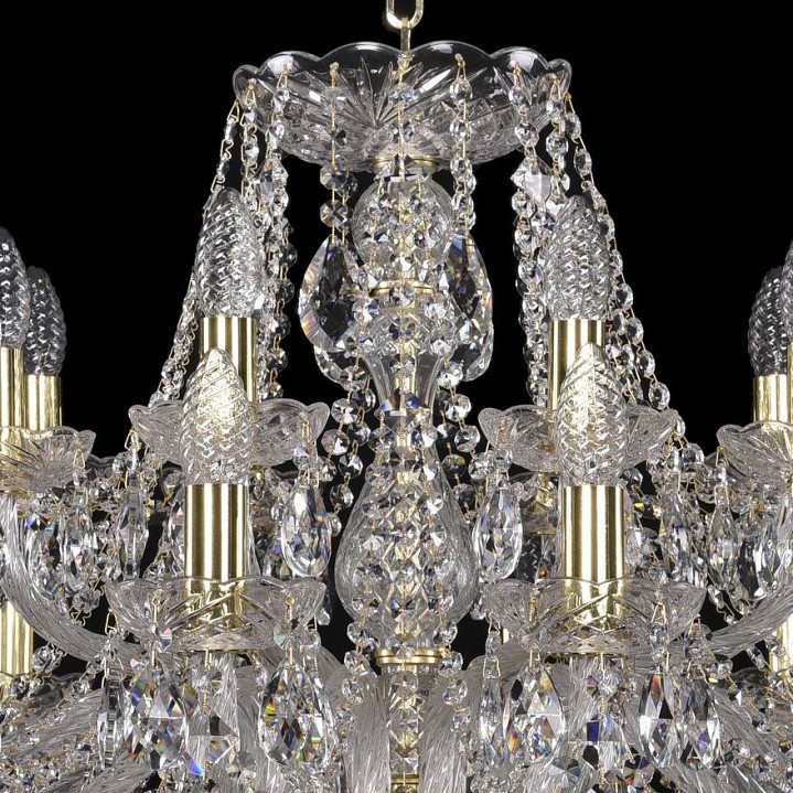 Подвесная люстра bohemia ivele crystal 1413 1413/16+8/360/g