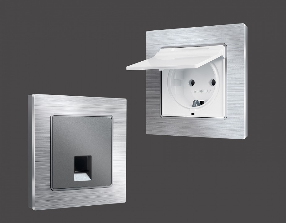 Рамка на 4 поста ambrella volt platos металл af550104