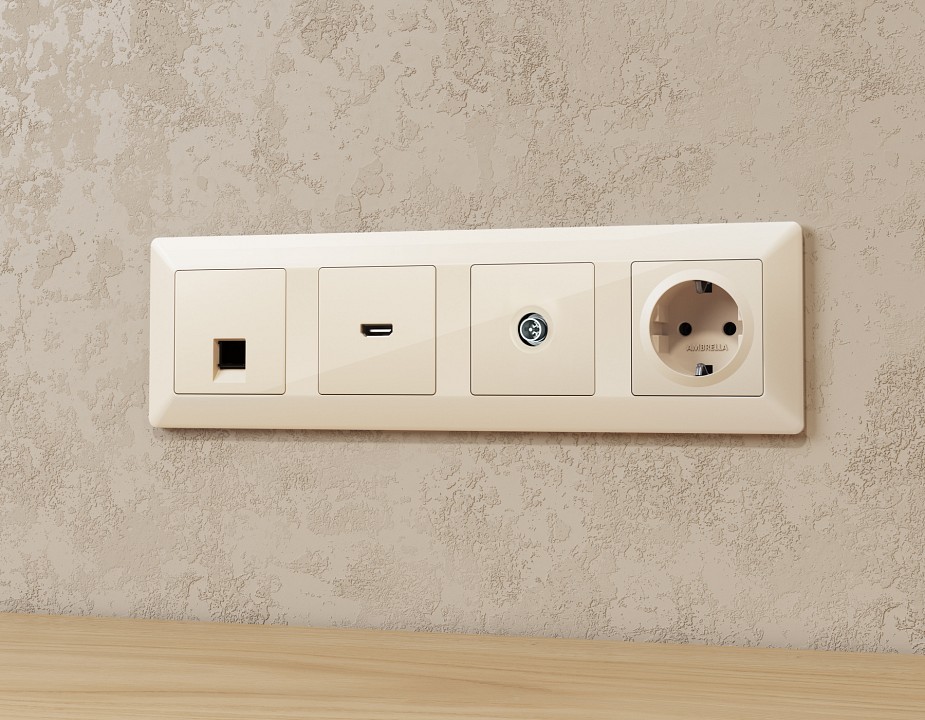 Тв-розетка оконечная без рамки ambrella volt alfa ma313005