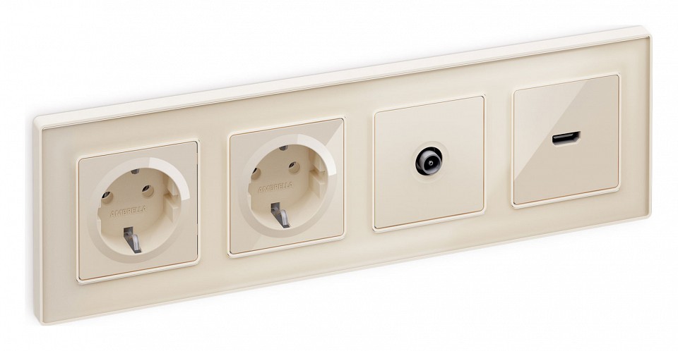 Тв-розетка оконечная без рамки ambrella volt alfa ma313010