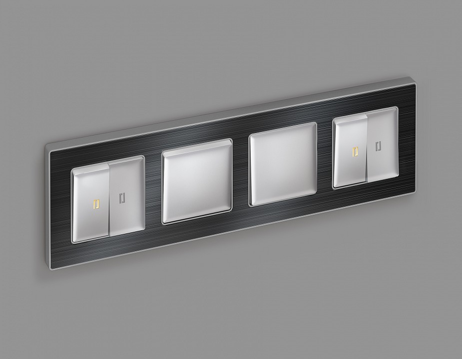 Выключатель одноклавишный без рамки ambrella volt alfa ma401010