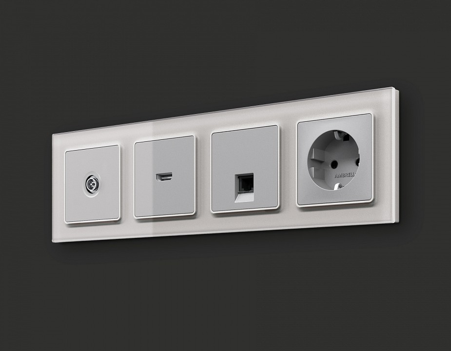 Тв-розетка оконечная без рамки ambrella volt alfa ma413005