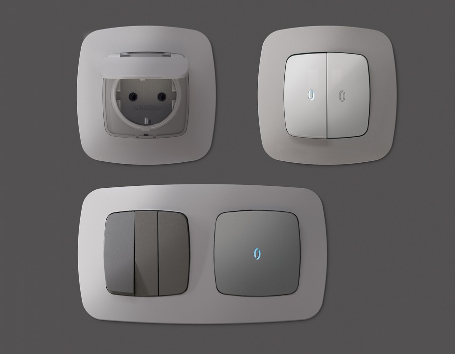 Рамка на 5 постов ambrella volt omega of140505